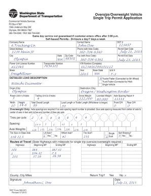 washington oversize permits